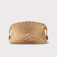 Grande trousse de toilette portable en néoprène matelassé à motif floral, sac de voyage pour maquillage et soins de la peau avec fermeture éclair, grande capacité, durable
