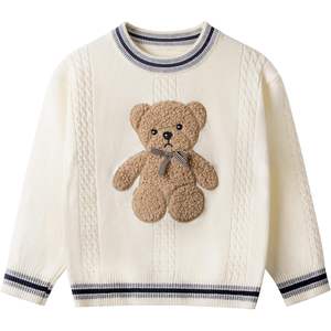 เสื้อกันหนาวเด็ก ลายการ์ตูนน่ารัก ถักนิตติ้ง แขนยาว อุ่นสบาย ผลิตจากผ้าขนสัตว์และผ้าฝ้าย - Product Image 1