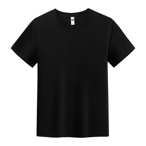 Proveedor al por mayor de algodón mercerizado camiseta en blanco de moda personalizada cuello redondo doble mercerizado algodón camisetas para hombres