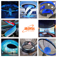 Module LED souple P4, écran couleur, affichage numérique mural intérieur, HD, taux de rafraîchissement élevé, luminosité 800 cd, pour salles de réunion sur pied