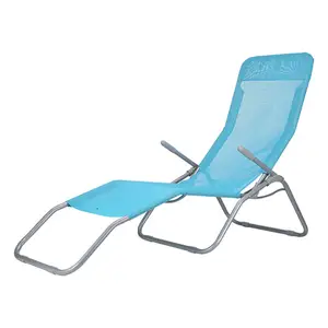 used outdoor portable most comfortable mesh floor high backrest camping beach folding recliner zero gravity chair with footrest