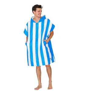 OEM ODM пляжное полотенце для серфинга Пончо дизайн Размер логотип плащ полотенце пончо меняющий Халат