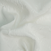 Échantillon 1M de tissu à fleurs coupées en mélange viscose, coton, lin et lyocell 180/185 GSM