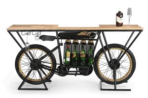 Mesa de Bar de la Mejor Calidad, Colección Iron/WD Cycle, Acabado Negro/Mango Ar, Material de Metal/Madera de Mango, Precio al por Mayor - Product Image 2