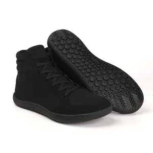 High Top Trainers Sports Shoes Lace Up Minimalist Wide Toe Box Barefoot Shoes