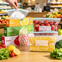 Herbruikbare ziplock zakken, op maat gemaakte ziplock zakken voor voedselverpakkingen, ritssluitende plastic zakken voor fruit & groenteverpakkingen