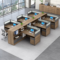 Buena calidad moderno madera natural Modular 1,5 m Mdf estación de trabajo mesa de oficina muebles de oficina mesa de recepción frontal de oficina