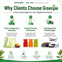 Complément alimentaire Greenpie pour le sommeil à la mélatonine, L-théanine, aide naturelle au sommeil nocturne, vegan, gommes à la mélatonine