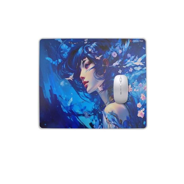 Silicone Base Glass Mouse Pad for Office Anti-skid Etched Surface Waterproof OEM Tempered Glass Mousepad for PC Accessories