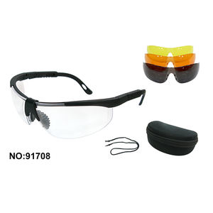 Lunettes de sécurité laser industrielles demi-monture en nylon anti-buée/anti-rayures Lentille en polycarbonate Coussinet nasal souple à cliquet réglable - Product Image 3