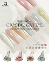 Vernis à ongles gel effet œil de chat cristallin, marque privée, 30 couleurs, gel œil de chat transparent, sans base ni top coat, vernis gel magnétique transparent