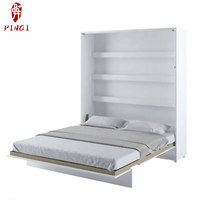 Lit escamotable mural Murphy à prix de gros – Kit de meubles de maison gain de place en bois avec canapé pour ensemble de meubles de chambre à coucher