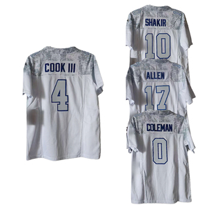 Camisetas de Fútbol Americano al por Mayor para Mujer, Cosidas, con el Número 73 Dawkins, 17 Allen, 10 <span class=keywords><strong>Shakir</strong></span>, 4 Cook III, 0 Coleman, Camisetas de Malla de los Buffalo - Product Image 5