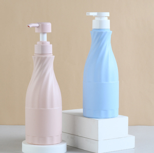 Botella redonda <span class=keywords><strong>de</strong></span> plástico HDPE con bomba <span class=keywords><strong>de</strong></span> loción blanca para el hogar, dispensador <span class=keywords><strong>de</strong></span> <span class=keywords><strong>Gel</strong></span> <span class=keywords><strong>de</strong></span> loción para la piel, color rosa y azul, 16oz, 500ml - Product Image 4