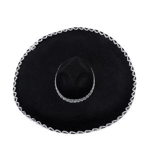 Cappello Grande Stile Messicano con Teschi per Spettacoli, Carnevale, in Poliestere, Protezione Solare e Antivento - Product Image 2