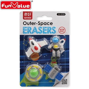 Gomme à effacer 3D en forme de puzzle, avec logo personnalisé, parfumée, à thème spatial, de style dessin animé, nouveauté papeterie - Product Image 3