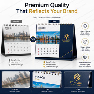 <span class=keywords><strong>Calendrier</strong></span> Bureau Premium Reliure Wire O Laminage Mat Couleur Complète Offset <span class=keywords><strong>Calendrier</strong></span> Bureau - Product Image 4