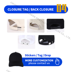 Mũ lưỡi trai bố 6 mảnh chất liệu cotton, có thể điều chỉnh, in logo tùy chỉnh, kiểu dáng cổ điển đã qua xử lý, mũ bóng chày thể thao thời trang - Product Image 4