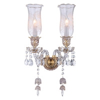 JYLIGHTING Applique murale LED en cristal de luxe classique français, support de bougie en verre pour la décoration de la maison, de la villa et de l'hôtel