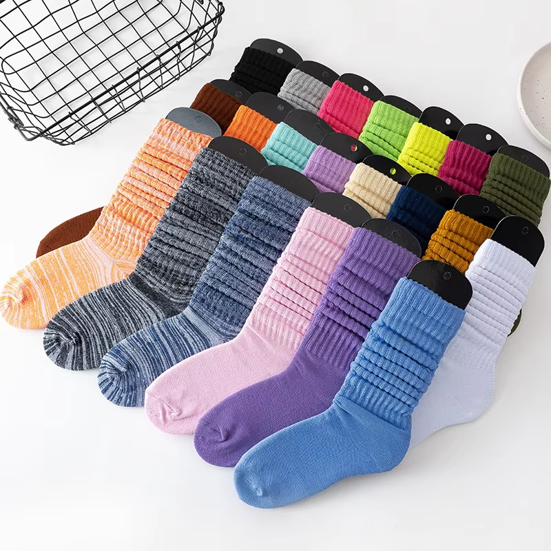 Wholesale Women Striped Socks Retro Crew