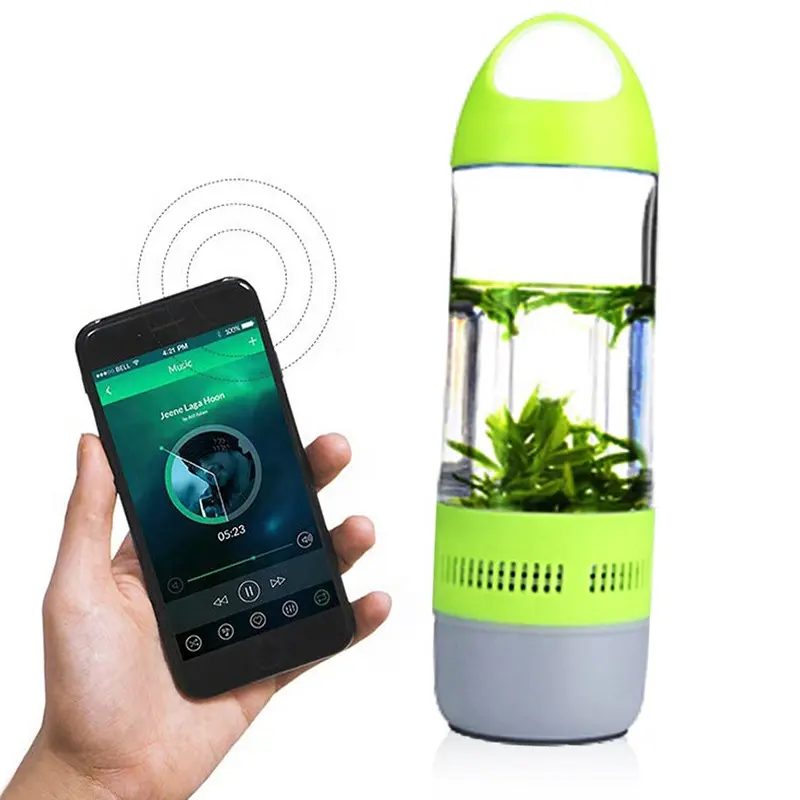 Wholesale 400ml Portable Shatter-resistant Bpa Free Outdoor Sports Gym Cycling Smart Music Bluetooth Speaker Water Bottle