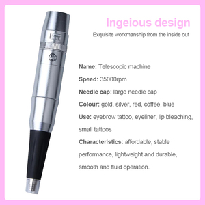Máquina de Tatuaje Semipermanente, Pluma Eléctrica para Tatuajes PMU, Pistola de Tatuaje para Cejas y Labios, Uso Profesional en Estudios de Belleza - Product Image 6