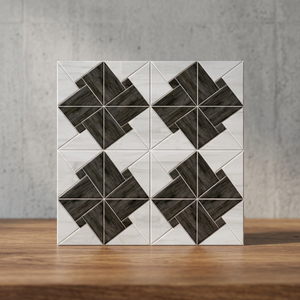 Série Punch Terrazzo marron Carrelage fait main 300x300mm Design intérieur extérieur émaillé 3D - Product Image 6