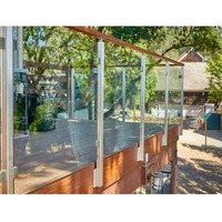Rampe d'escalier en acier inoxydable SS304/316 avec détails en laiton pour balustrades de balcon en plexiglas, élégante rampe en verre pour intérieur