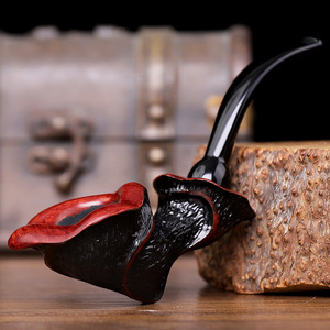 Bent Tobacco Pipe Dark <b>Sandblasting</b> Handmade For Smoking Pipes - Product Image 1