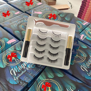 Kit <span class=keywords><strong>Eyeliner</strong></span> 3D Silk Magnet Lashes et <span class=keywords><strong>cils</strong></span> magnétiques réutilisables longue durée Vente en gros - Product Image 2