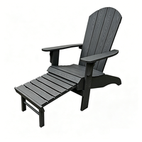 Fauteuil Adirondack pliant en plastique classique, imperméable et durable, pour jardin, patio et extérieur