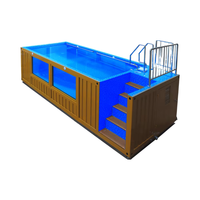 Maison conteneur portable de 20 pieds et piscine extérieure pour diverses applications