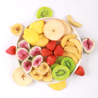GT 7 Soorten Jackfruit Perzik Kiwi Aardbei Banaan Losse Gefreeze-droogde Gemengde Gedroogde Fruitjes Knapperige Gemengde Gedroogde Fruitschijfjes