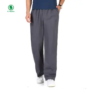 OEM personnalisé vente en gros de pantalon chino de sport grande taille pour hommes leggings décontractés amples et épais en pur coton nouvelles caractéristiques élastiques poches