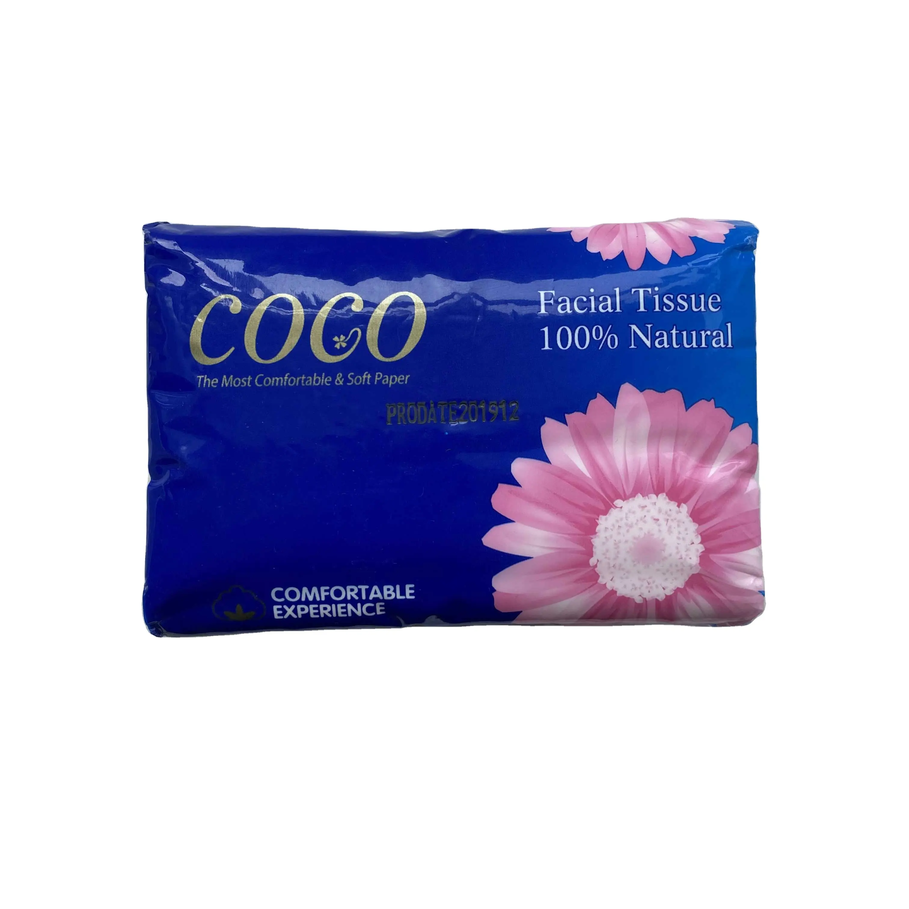 Customized Hygienic Printed Manufactured Fine Tissue Soft Pack Facial Tissue