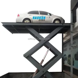 Mesa de aço inoxidável para estacionamento de carros, plataforma elevatória hidráulica em forma de U para carga pesada