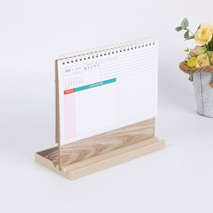 Tùy chỉnh in gấp giấy bảng Máy tính để bàn bằng gỗ tường lịch văn phòng sử dụng hiển thị ngày với ghi chú dán - Product Image 2