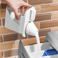 Boîte de rangement pour lessive avec fermeture à clip, conteneur rectangulaire en plastique PP pour lessive liquide, savon en poudre, dosettes