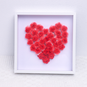 Boîte à <span class=keywords><strong>ombre</strong></span> 3D en fil de fer, fleurs en fil de fer, cadre de présentation en forme de cœur pour anniversaire, Saint-Valentin, cadeau idéal pour elle, décoration de table à la maison - Product Image 4