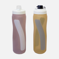 Yüksek Kaliteli Büyük Kapasiteli 550/750ml BPA İçermeyen Yeniden Kullanılabilir Çevre Dostu Plastik Spor Bisiklet Sürüşü İçin Saplı Sıkmalı Su Şişesi Kapağı