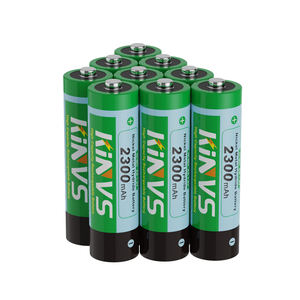 AA <span class=keywords><strong>1.2V</strong></span> 2300mAh Ni-MH recarregável Digital baterias verdes KINVS China Compatível com KINVS em estoque - Product Image 1