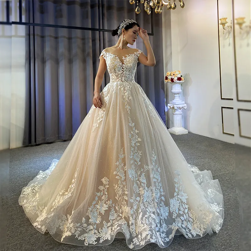 Jancember NS4099 Luxury New Design Beautifully Ball Gown Wedding Dresses For Bride