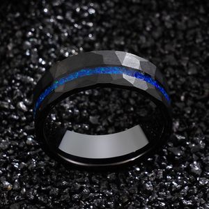 Poya Bijoux En Gros Bleu <span class=keywords><strong>Opale</strong></span> Incrustation <span class=keywords><strong>Prix</strong></span> Tungstène Anneaux De Mariage pour Couple - Product Image 2