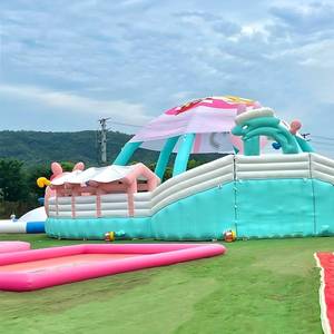 Château gonflable multifonctionnel Safety Pro MANLIAN en PVC avec toboggan, filet de sécurité complet, kit souffleur, certifié CE, pour jeux d'enfants commerciaux - Product Image 4