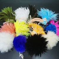 Plumes de poulet colorées de 6-8 pouces, plumes de coq enfilées, matériaux de couture, matériaux pour la pêche à la mouche, matériaux pour la fabrication de mouches, carnaval, haute qualité, saines