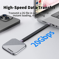 Transblue Nouvel SSD Externe Magnétique PSSD 256 Go 512 Go 1 To 2 To 4 To Compatible iPhone 15 Pro/Pro Max Disques Durs Portables