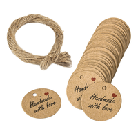 Étiquette cadeau en papier kraft brun naturel, forme personnalisée ODM, recyclée, avec cordon, acceptant une personnalisation complète, pour supermarché et fête