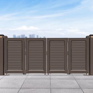 집 하이 퀄리티 접이식 게이트 디자인을 위한 현대 전동 스테인레스 스틸 2 중 게이트 개폐식 자동 개방 - Product Image 3