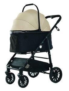 <span class=keywords><strong>Poussette</strong></span> de luxe pliable de haute qualité 2026 avec 4 roues, pour la marche en extérieur, les voyages, chariot pliable facile pour chats et chiens - Product Image 3