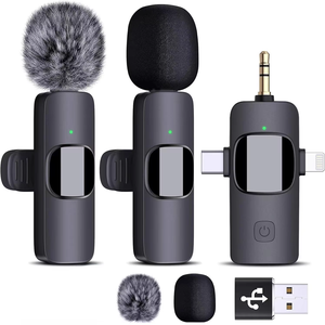 ワイヤレスラペルマイクK15 3 in 1ワイヤレスLavalierマイクリビングビデオTiktok - Product Image 6